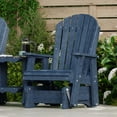 thumbnail image 3 of Wildridge Heritage Double Rock-A-Tee, Patriot Blue - Outdoor Weather Resistant HDPE Double Glider Set with Table for Porch, Patio, Deck, 3 of 5