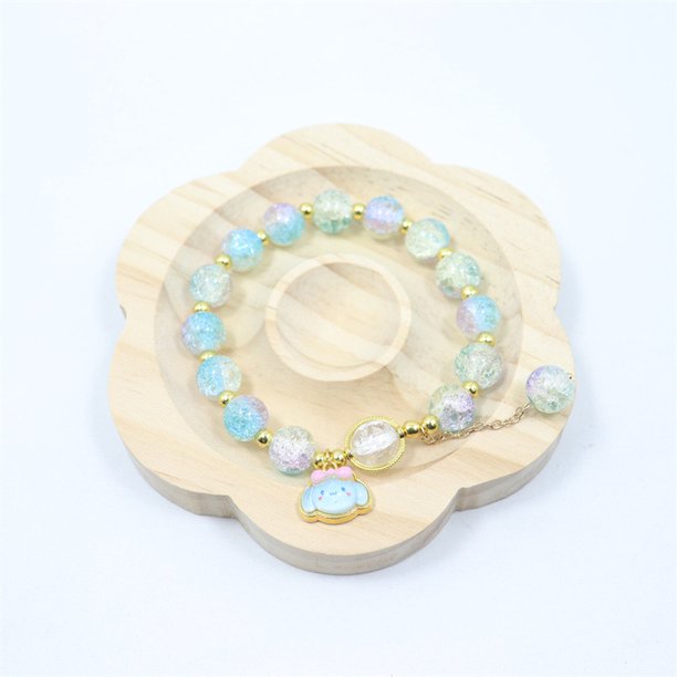 New Two-color Gradient Bracelet Women's Ice Crystal Cartoon Panda Kulomi Sanrio Rabbit Bracelet