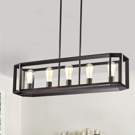 

Vilurrossy 5 Light Kitchen Island Linear Pendant Light Oil Rubbed Bronze