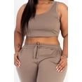 thumbnail image 3 of Plus Size French Terry Cropped Tank Top & Joggers Set, 3 of 5
