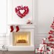 thumbnail image 4 of Gran corona navideña para exteriores con forma de corazón para el día de San Valentín, para puerta de entrada, decoración para fiesta de cumpleaños, hogar, ventana interior (rojo, talla única), 4 of 4