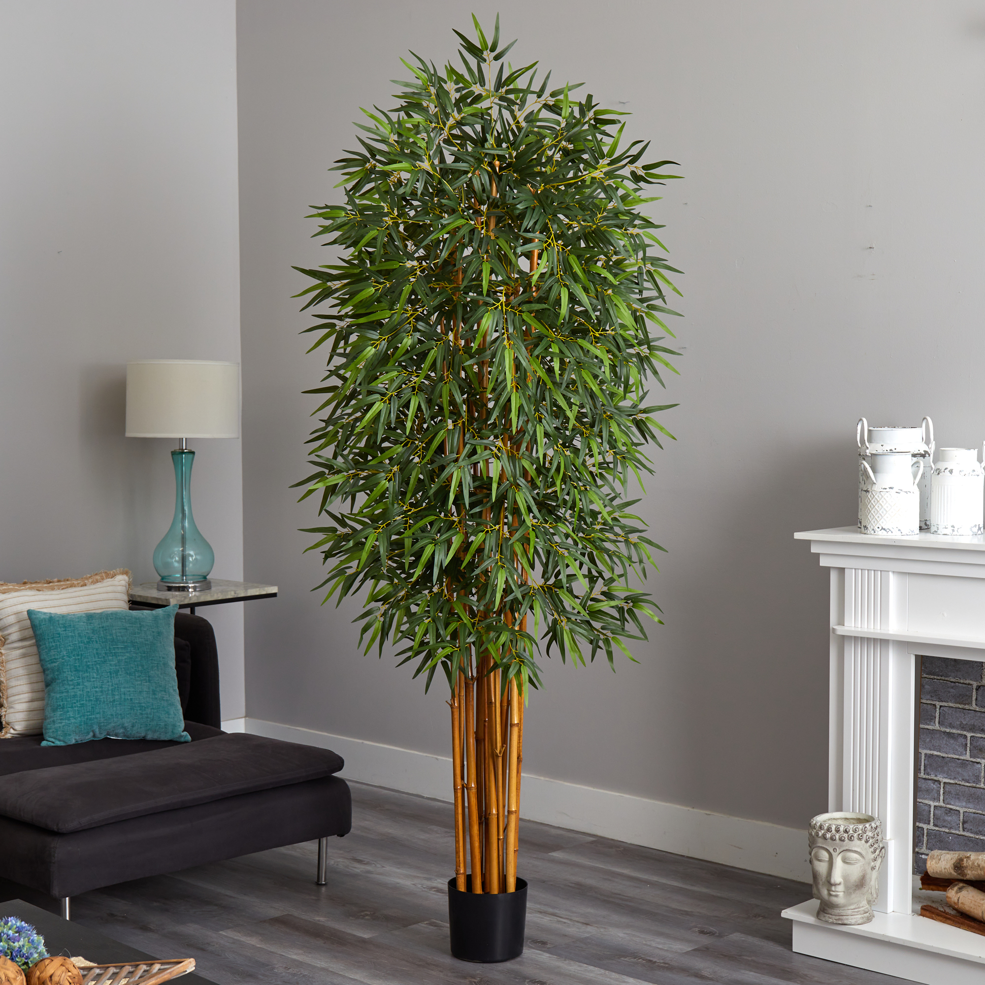 Nearly Natural 7' Curved Bamboo Artificial Tree - image 3 of 3