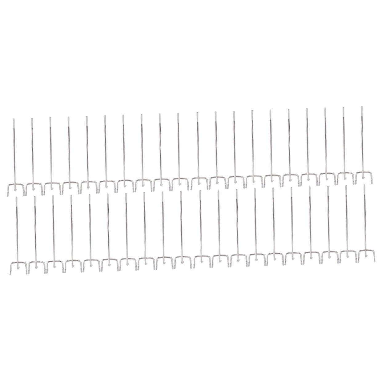 Hemoton 100 PCS Pegboard Hooks Set, 15cm Peg Board Attachments Heavy Duty Pegboard Accessories Metal Garage Utility Hooks ( 3.2cm width )