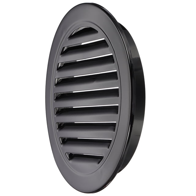 Tapa de Ventilación Redonda, Rejilla de Ventilación de Pared de Aleación de Aluminio para Escape Negra de 10 Pulgadas