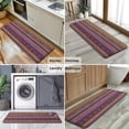 thumbnail image 6 of Purple Boho Tribal Stripes and Hearts Pattern Kitchen Rug Mat,Kitchen Runner Rugs Non Skid Washable,Decorative Kitchen Floor Mats for Kitchen,Sink,Laundry,17"x47.2", 6 of 7