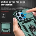 thumbnail image 3 of iPhone 11 Pro Case,Dteck Shockproof Rubber Rugged Case Hybrid Hard Ring Holder Kickstand Slide Camera Lens Protector Cover for Apple iPhone 11 Pro,Darkgreen, 3 of 8