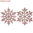 thumbnail image 1 of Adornos de plástico con purpurina para Navidad, decoración de copos de nieve para árbol de Navidad, 10 piezas, 10cm, 1 of 4