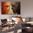thumbnail image 6 of modern abstract artwork two facing figures Poster Decorative Painting Canvas Wall Art Living Room Posters Bedroom Painting,Frame-style,28×41inch (70×105cm), 6 of 8