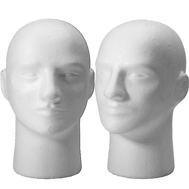 1Pcs Mâle Styromousse Mousse Mannequin Mannequin Tête 11" Perruque Affichage Chapeau Verres