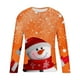 thumbnail image 4 of Blusas y camisas de manga larga y cuello redondo para hombre, informales, a la moda, con estampado navideño, cuello redondo, blusas de licra de manga larga para hombre., 4 of 5