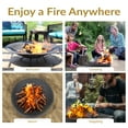 thumbnail image 5 of Sunnydaze Classic Elegance 39" Round Wood-Burning Black Finish Steel Replacement Fire Bowl, 5 of 13