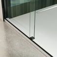 thumbnail image 3 of Bypass Shower Door Sliding Door with 5/16" Tempered Glass and Matted Black Finish for Modern Bathrooms, 3 of 9