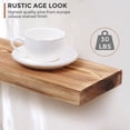 thumbnail image 4 of 16 Inch Handcrafted European Pine Natural Rustic Wooden Floating Shelves Wall Mounted Set of 2, Walnut, 4 of 7