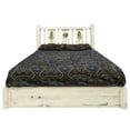 thumbnail image 2 of Homestead Collection Platform Bed w/ Storage, California King w/ Laser Engraved Pine Design, Ready to Finish, 2 of 7