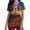 Z33-Multicolor-scrub tops for women, variant on Qzwdhjm Women's Medical Scrub Tops Stretch V-Neck Short Sleeve Plus Size Scrubs with Ghost Printed Nursing Uniform for Hospital Work