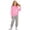 Pink, variant on Kids Casual Hoodie and Sweatpants Outfit Solid Color Long Sleeve Hooded Pullover Sweatsuits Jogger Sets for Girls