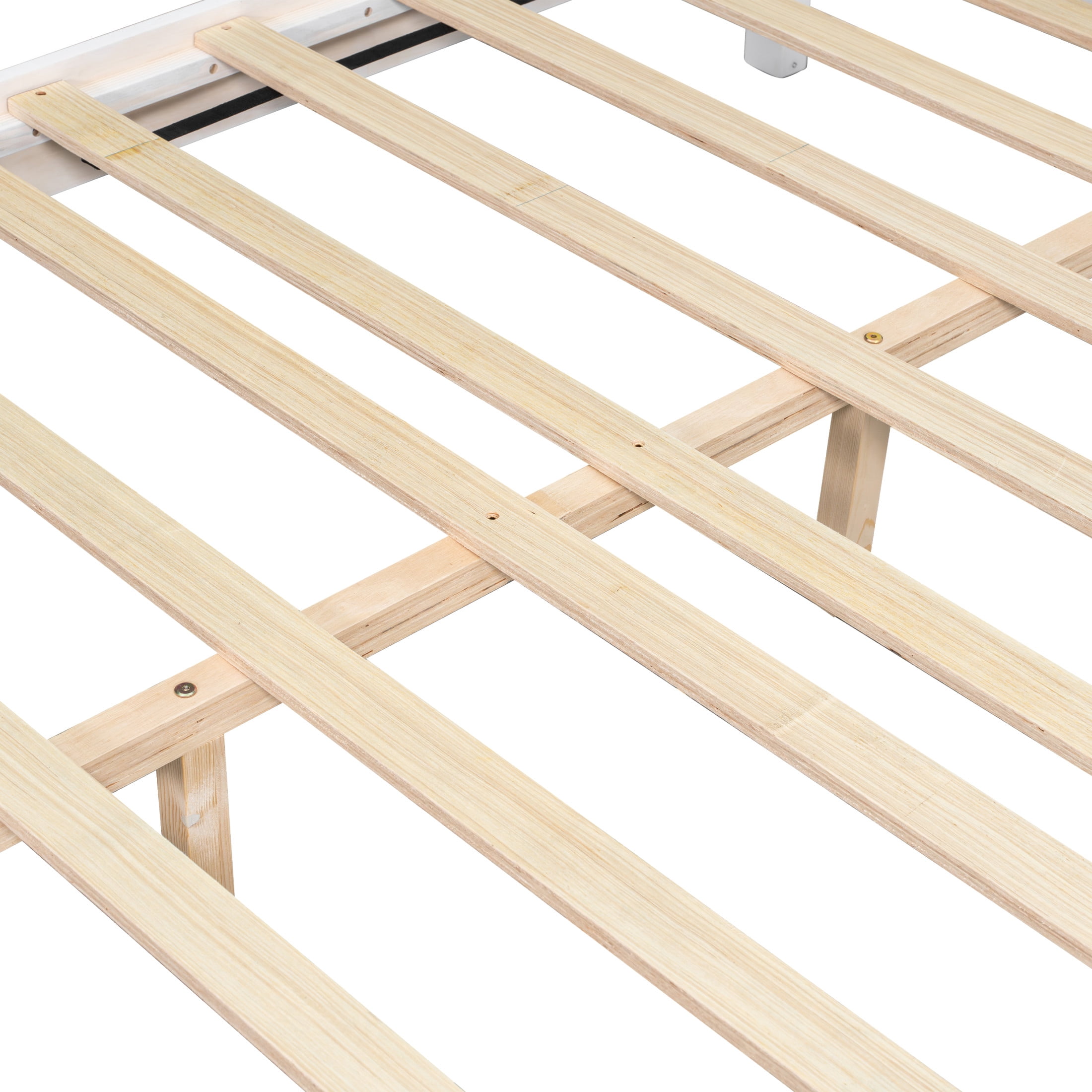 Christopher Knight Home Contemporary King Size Solid Wood Platform Bed Frame, Slat Support, White