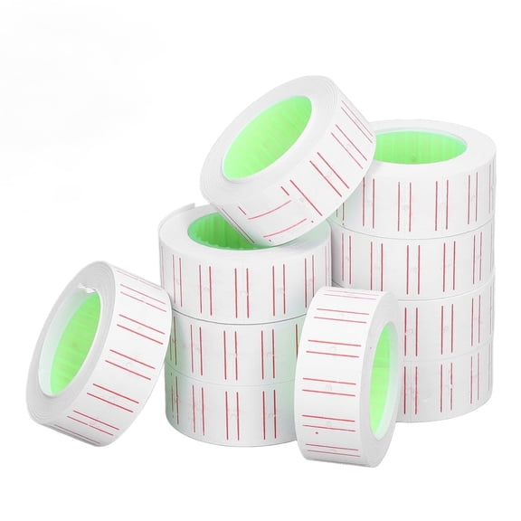 30 Rolls 15000Pcs Labels , Price Tag Label Paper Price Label Paper Price Stickers Single Row Tag Paper for MX5500 Gun Labeller 21x12mm