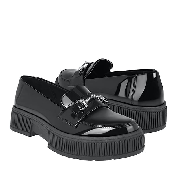ZAPATOS OXFORD DAMA STYLO 18514 CHAROL NEGRO