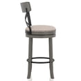 thumbnail image 6 of Furniture of America Zaren Round Swivel X-Cross Back Dining Room 29" Bar Stools, Gray (Set of 2), 6 of 7