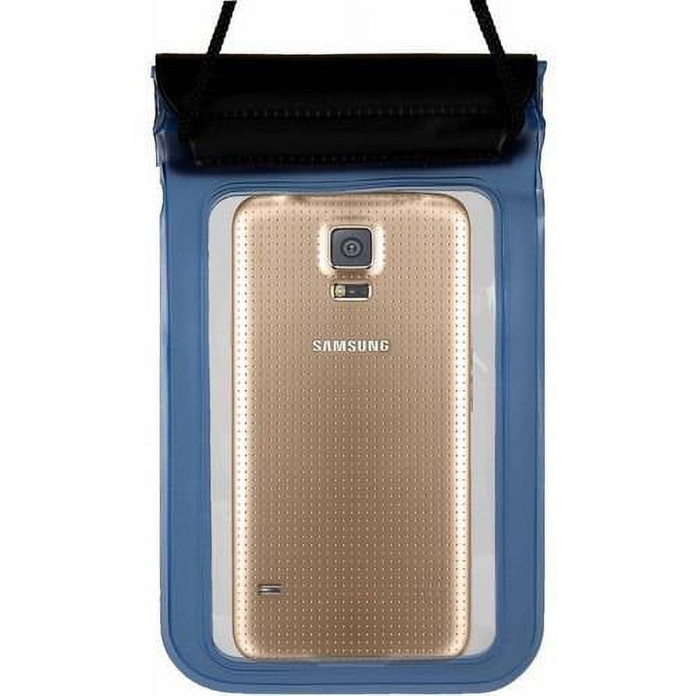 SUMACLIFE Waterproof Triple Zip Clear Case Carrying Bag (with Lanyard) for Smartphones up to 6in x 3.5in