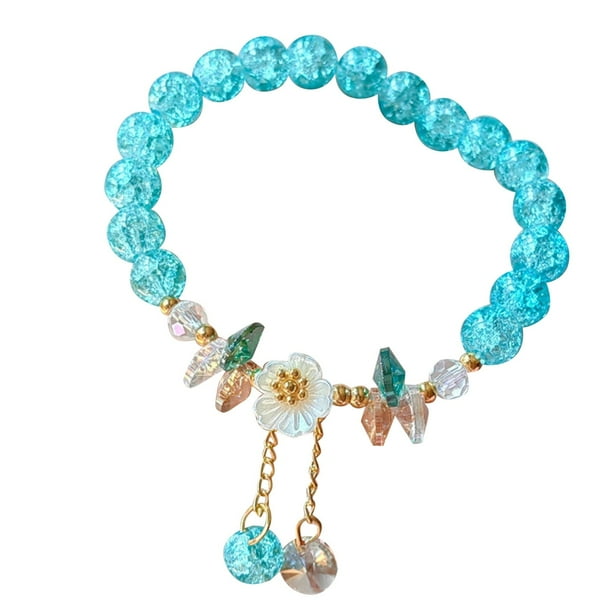 Pulsera de cristal de la flor de los cabritos con la joyería fina ajustable de cristal para las muchachas