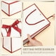 thumbnail image 5 of Bolsas de regalo Silkfly Thank You, 12 unidades con asa de 23 x 18 x 8 cm, color blanco, 5 of 7