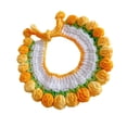 thumbnail image 4 of Collar de gato lindo cómodo babero hecho a mano decorativo collar de tejido ajustable para accesorios de fotos de Halloween Fiesta de cumpleaños de Gradiente amarillo, 4 of 8