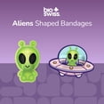 thumbnail image 6 of BioSwiss Bandages, Halloween Alien Shaped Self Adhesive Bandage, Latex Free Sterile Wound Care, 50 Count, 6 of 6