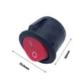 Linjieee New Round Rocker Switch 2 Terminals Red Button Toggle Switch