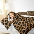 thumbnail image 4 of jejeloiu Leopard Cheetah Print Queen Comforter Set,Rustic Farmhouse Hunting Bedding Sets,Brown Black Bedding Comforter Set For Men Women,Microfiber Bedroom Decor Reversible,3-Piece, 4 of 8