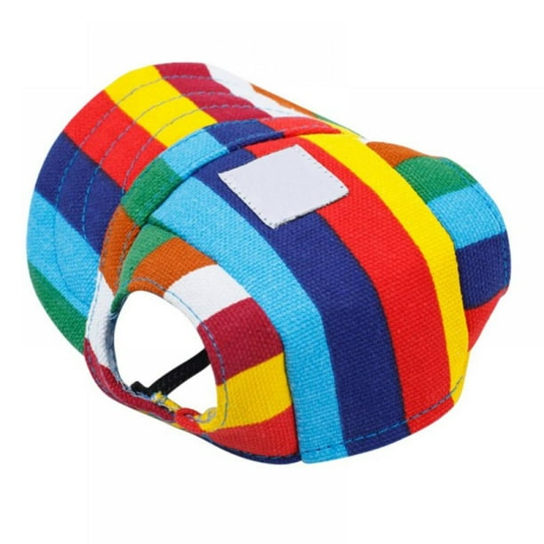 Balems Lovely Dog Hat With Ear Holes Canvas Baseball Cap For Small Pet