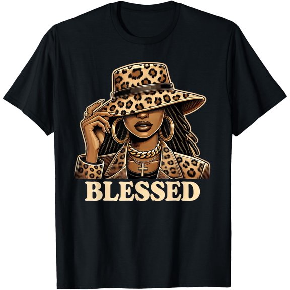 Blessed Black Cowgirl Western Christian Woman T-Shirt