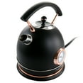 thumbnail image 2 of MegaChef 1.8 Liter Half Circle Electric Tea Kettle with Thermostat in Matte Black, 2 of 9