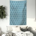 thumbnail image 3 of Victorian Tapestry, Fashionable Modern Country Style Abstract Illustrated Antiquity Vintage, Wall Hanging for Bedroom Living Room Dorm Decor, 40W X 60L Inches, Navy Blue Cream, by Ambesonne, 3 of 5