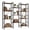 Brown/62.32 x 10.24 x 54.65 inch, variant on Alvantor Three Columns and Four Layers Bookshelf, Wide Bookcase with 11 Open Display Shelves, Adjustable Storage Shelf for Home & Office