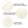 thumbnail image 4 of Uxcell Hair Catcher, 3.94inch Silicone Hair Stopper Shower Drain Covers, White 6Pack, 4 of 6