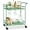 Sage, variant on ZYPPP Outdoor Mobile Patio Bar Cart, Home Bar Serving Cart, BBQ Side Table w/ 2 Tier Storage, Wine Rack, Lockable Wheels - Black