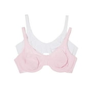 Fruit of The Loom Women's Cotton Stretch Extreme Comfort Bra, Style 9292PR, 2-Pack