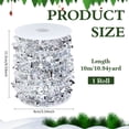 thumbnail image 2 of 10.94 Yards Silver Beaded Garlands Clear Plastic Cord Beads Hanging Rustic Christmas Tree Decorations Twist Bead String Ornaments, 2 of 5