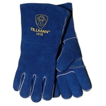 Tillman 1018L Blue Slightly Select Shoulder Split Cowhide Stick Welding Gloves, 14” length