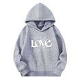 thumbnail image 4 of BaoFuBaoMei Lightweight Hoodies for Boys Girls Valentines Graphic Long Cuffed Sleeve Sweatshirt Tops Fleece Lined Loose Hooded Fall Outfits for School Party Classroom Celebration, 4 of 5