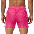 thumbnail image 7 of THDHVS Swim Trunks Men,Swim Shorts Men,Solid Color Swim Trunks with Mesh Pockets Elastic Waist for Sports Hot Pink, 7 of 7