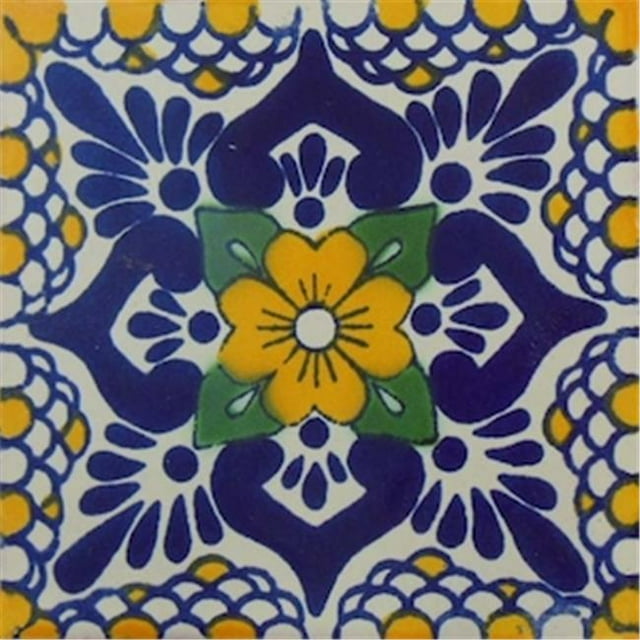 Talavera L97 4X4 4 x 4 Po. Mexicain Decorative Tiles&44; L97 - Lot de 4