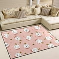 thumbnail image 2 of Dreamtimes Lightweight Soft Area Rugs 63 x 48 in, Cute Bear Flower Heart Floor Mat for Kids Playing Room Hardwood Floor Living Room Nursery Rugs, 5'3" x 4', 2 of 6