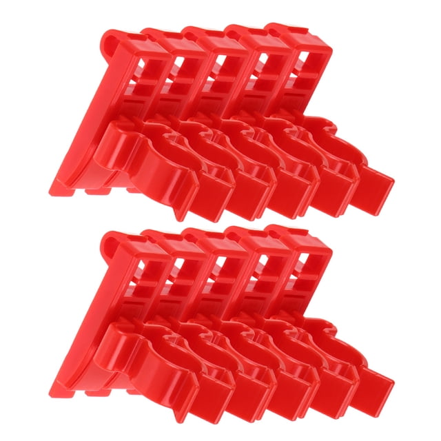 LOLIPPYY 10Pcs Red Pegboard Hooks for Hanging Automotive Detailing Tools Wall Mounted Organizer