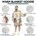 thumbnail image 5 of Colorful Mushroom Label Light Pattern Wearable Oversized Blanket,Wearable Blanket Hoodie for Adults,Cozy Hooded Blankets with Super Pockets,Super Warm Fuzzy Pullover for Women & Men, 5 of 6
