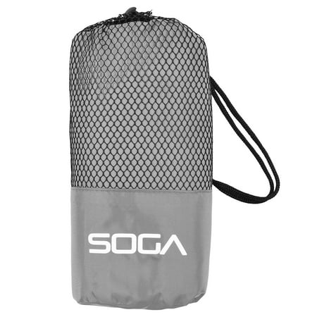 SOGA Microfiber Towel, Swimming Towel, Gym Towel, Sports Towel, Travel Towel, Beach Towel [Super Fast Drying] [Super Absorbent] - Ultra Slim Compact - Suitable for Camping, Hiking Car Wash