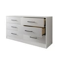 thumbnail image 2 of Castle Place Minimalist 6 Drawer Wooden Dresser, White, 2 of 6