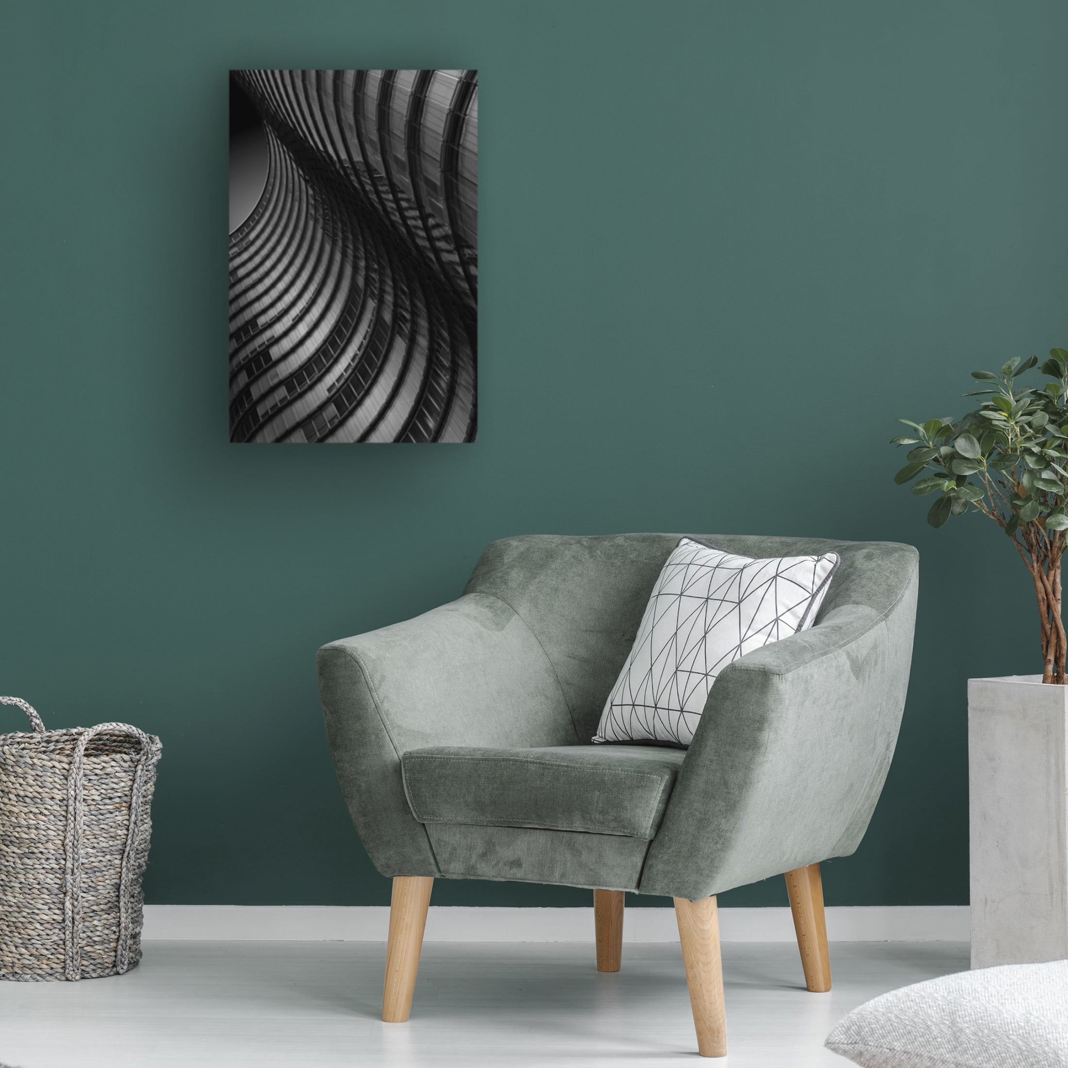 Canvas Wall Art - Greetje Van Son 'Dark Waves' Wall Art for Living Room, Bedroom, or Office Décor by Trademark Fine Art - 30 x 47 Inches